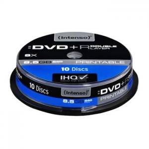 Intenso White Inkjet Printable 8x DVD+R 8.5GB Dual Layer Recordable Blank DVDs Discs - 10 Pack Intenso White Inkjet Printable 8x DVD+R 8.5GB Dual Layer Recordable Blank DVDs Discs - 10 Pack